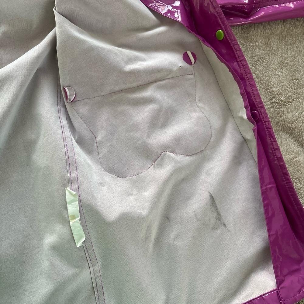 Kidorable waterproof Purple Butterfly and Flower hooded Raincoat - Picture 8 of 8